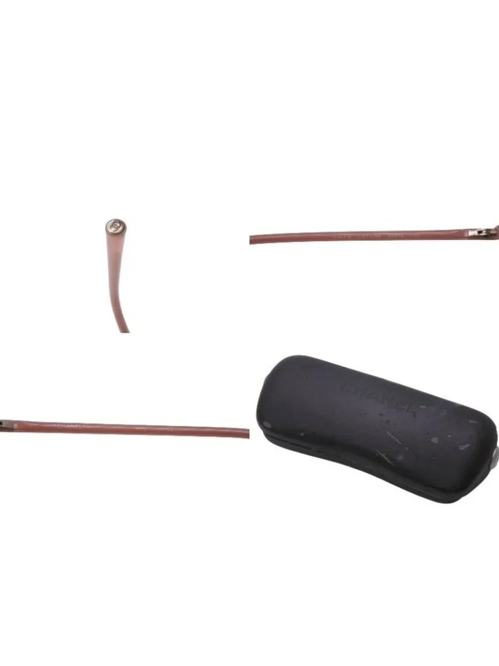 Chanel CC Logo Rhinestone Square Sunglasses Pink Acetate Eyewear